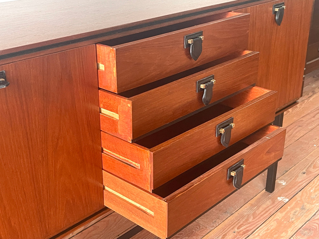 Mahogany Sideboard w/ Leather