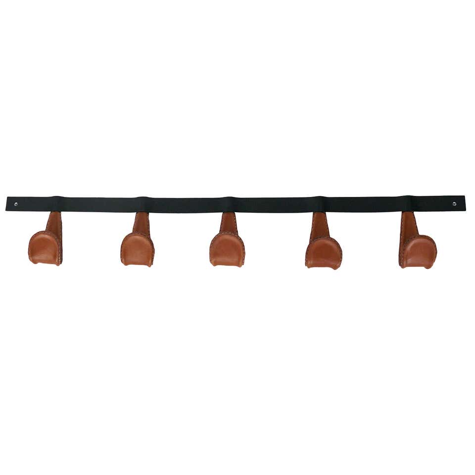 Atelier Iron and Leather Coat Rack