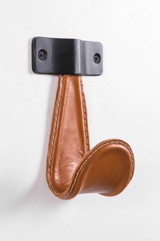Atelier Leather and Iron Single Hook, Tan