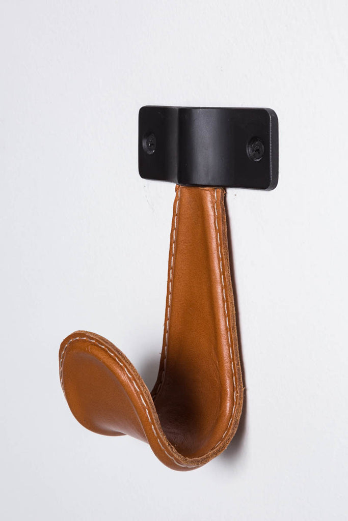 Atelier Leather and Iron Single Hook, Tan