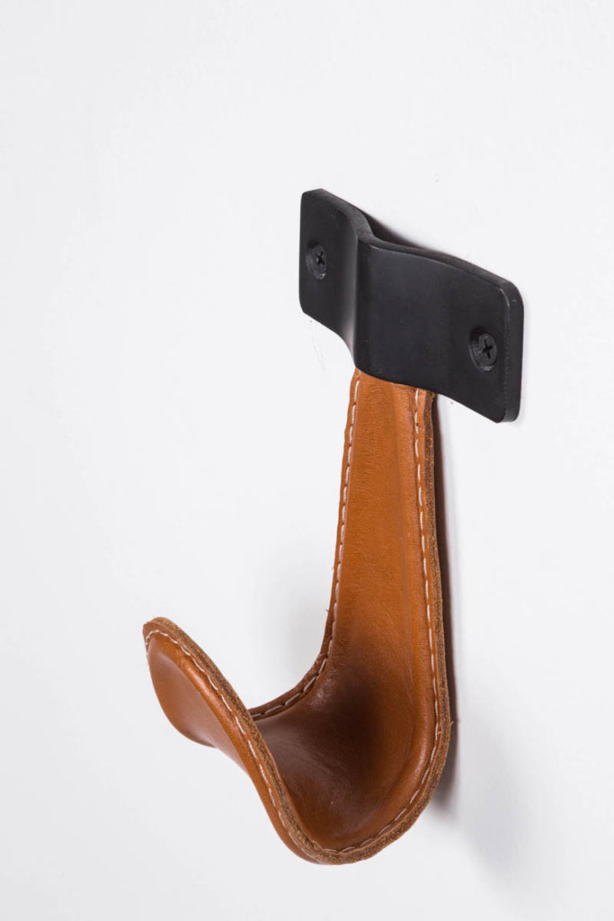 Atelier Leather and Iron Single Hook, Tan