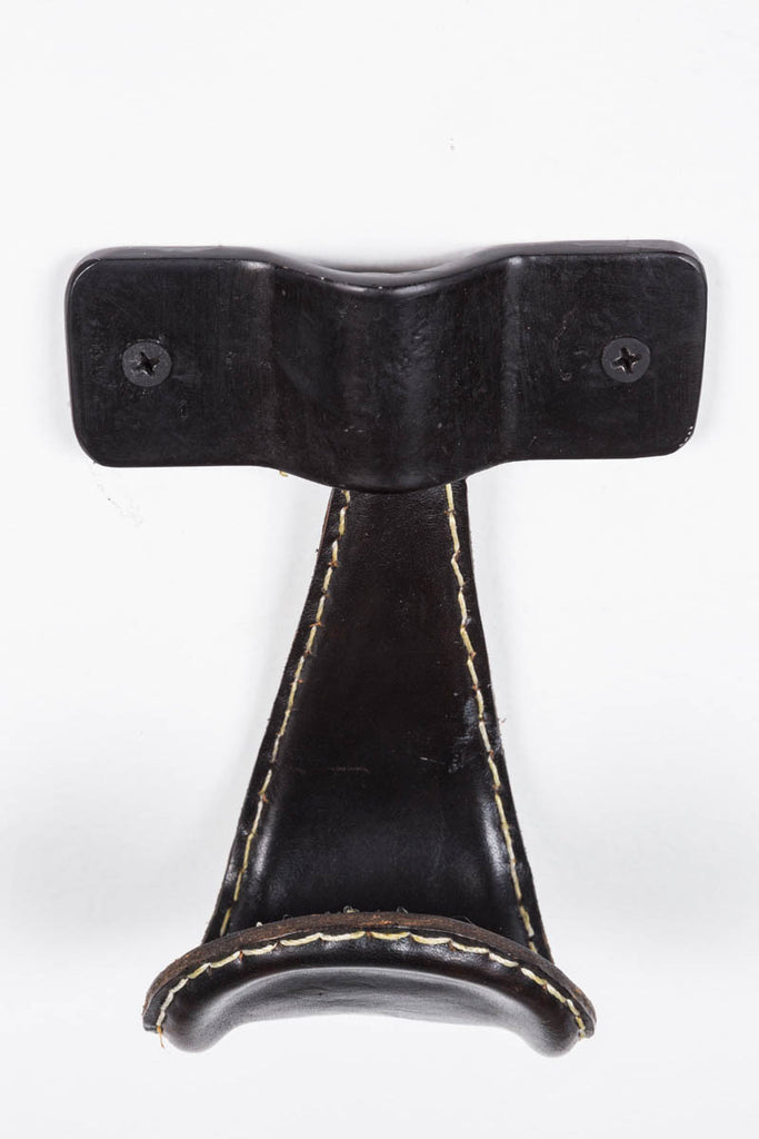 Atelier Leather and Iron Single Hook, Black