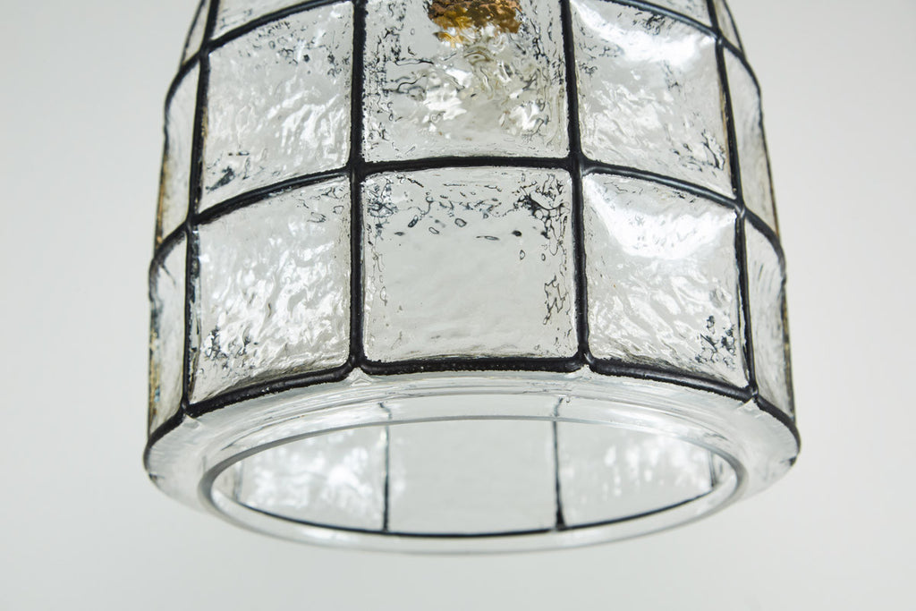 Iron and Glass Dome Pendant