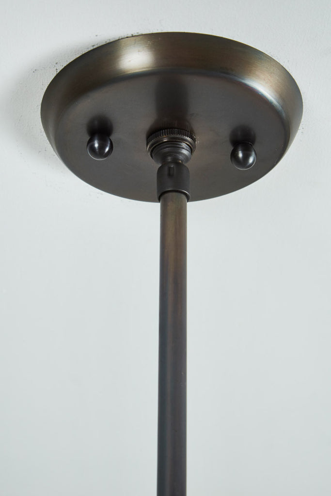 Iron and Glass Dome Pendant