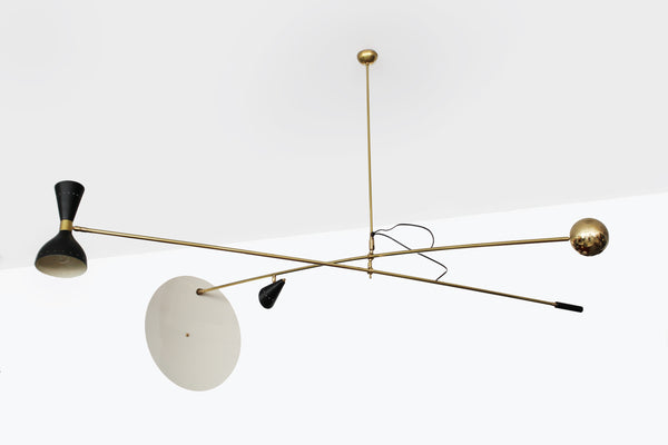 Large Scale Architectural Cantilever Stilnovo Style Pendant