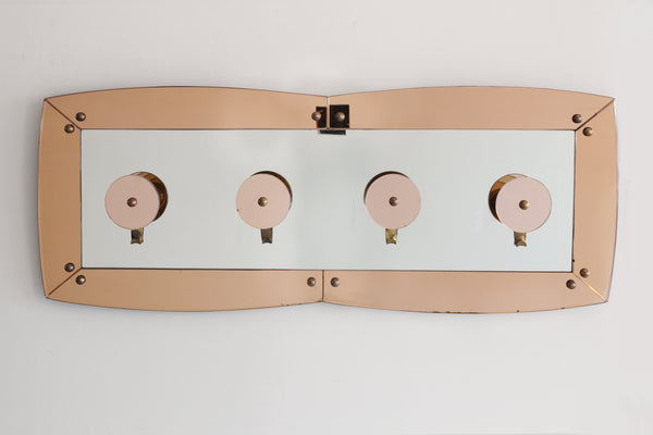 Italian Cristal Art Mirror Wall Hook Rack