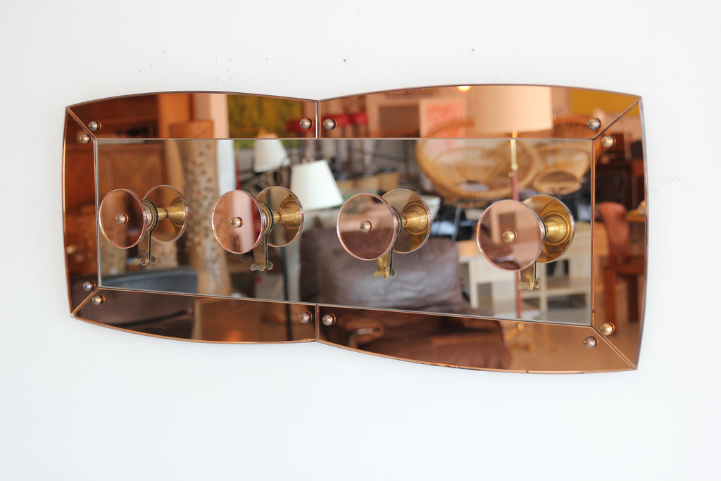 Italian Cristal Art Mirror Wall Hook Rack