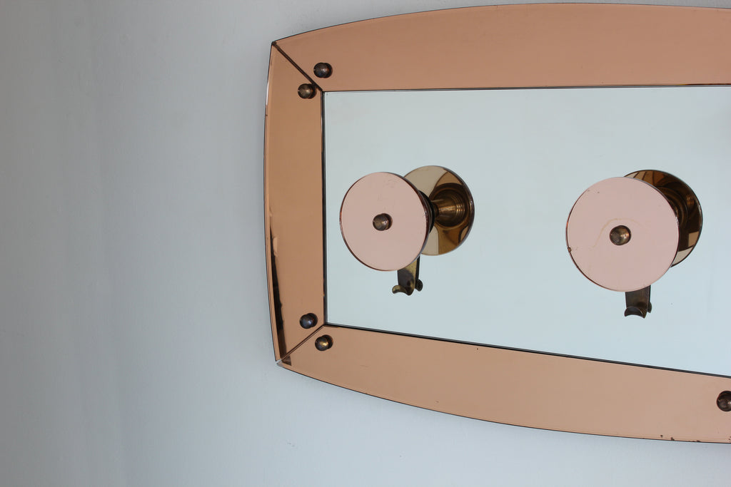 Italian Cristal Art Mirror Wall Hook Rack