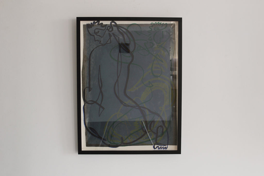 Continuous Line Drawing and Test Sketch by Jean Negulesco