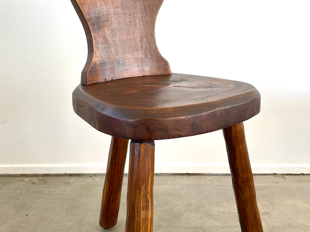 Sculptural Elm Wood Chair