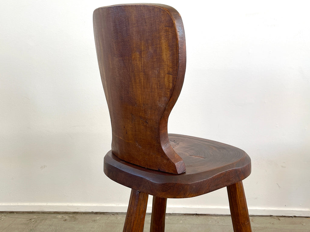 Sculptural Elm Wood Chair