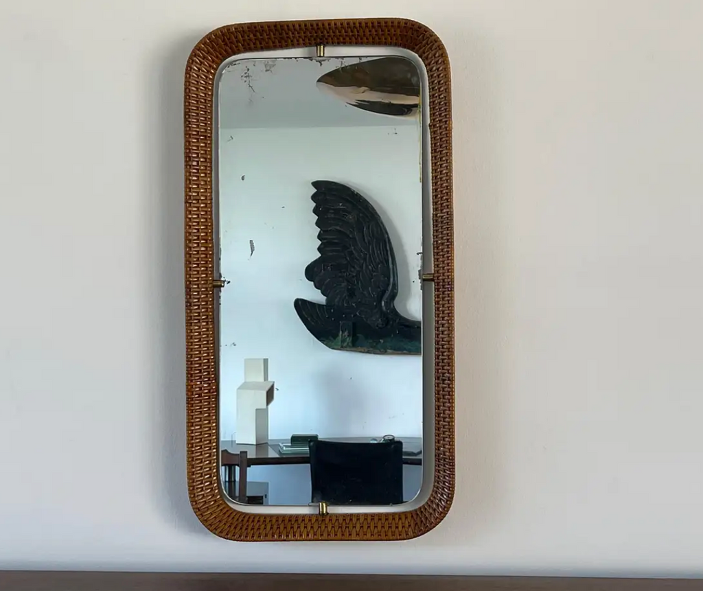 Italian Wicker Mirror