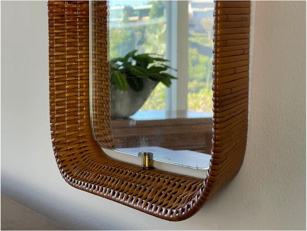 Italian Wicker Mirror