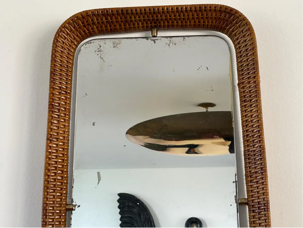 Italian Wicker Mirror