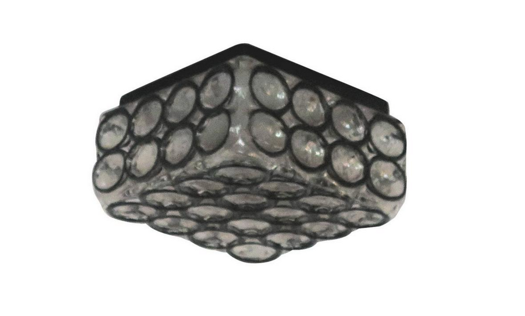 Limburg Iron and Glass Square Flush Mount