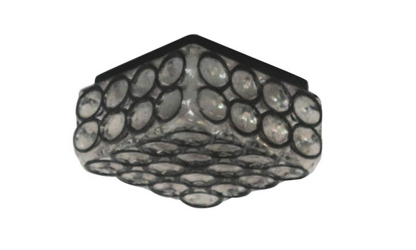 Limburg Iron and Glass Square Flush Mount