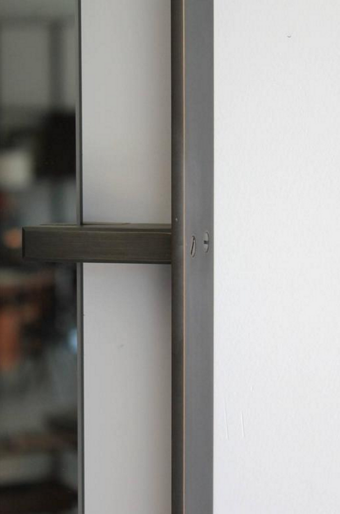 Emmerson Rectangular Metal and Leather Mirror