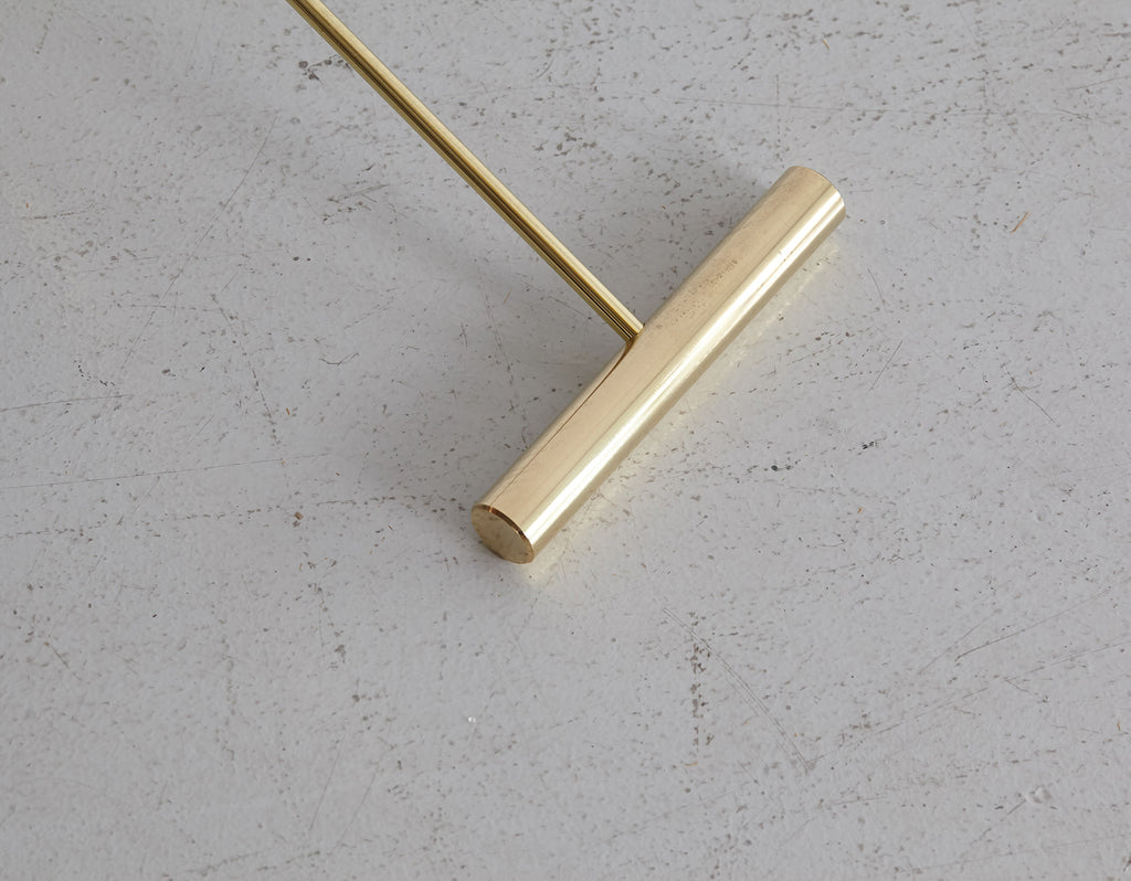 Italian Floor Lamp with Red Metal Shade