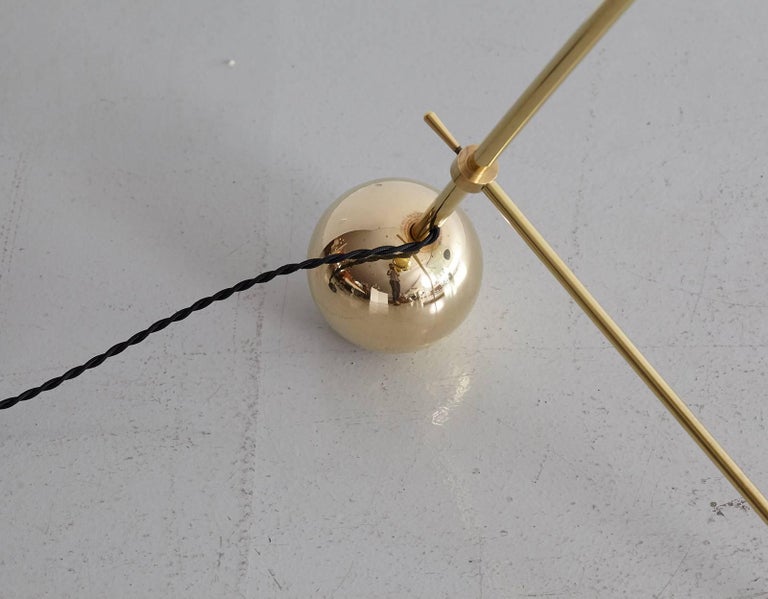 Italian Floor Lamp with Black Metal Shade