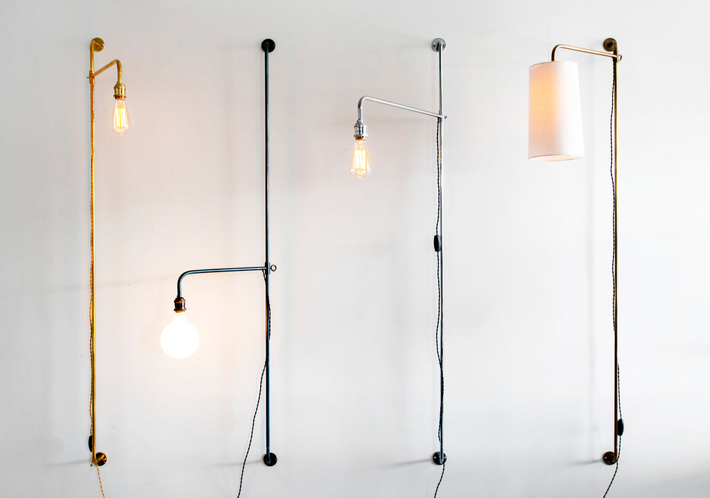 French Pole Sconce with Shade